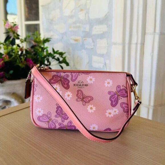 Coach Rowan Butterfly Leather Satchel/ Natalia Wallet Pink NWT Womens Authentic - Picture 8 of 15
